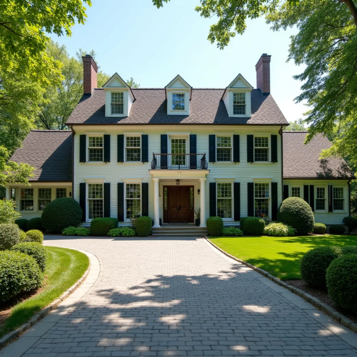 Beautiful single-family executive home in Newtown Square PA with manicured lawn